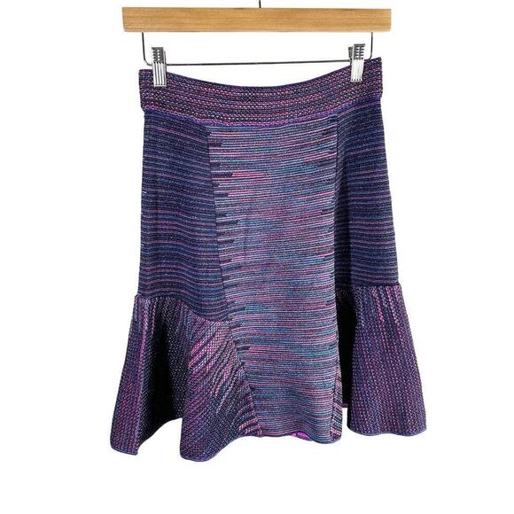 M Missoni Multicolor Lurex Knit Mini Skirt Size 42 US 6 Stretch - Picture 2 of 10
